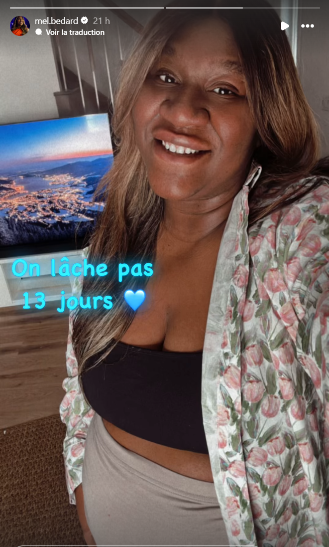 À quelques jours de son accouchement, Mélissa Bédard partage une photo de son ventre arrondie