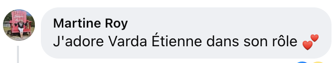 Varda Étienne reçoit une énorme vague d'amour après sa performance dans Indéfendable. 