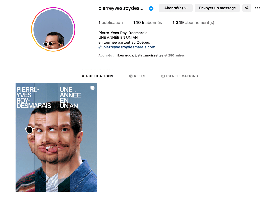 Voici ce que cachait la mystérieuse annonce de Pierre-Yves Roy-Desmarais sur Instagram