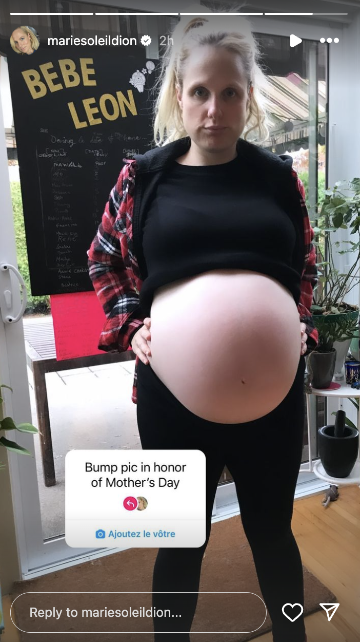 Marie-Soleil Dion publie une photo inédite de sa grossesse avec son superbe ventre arrondi