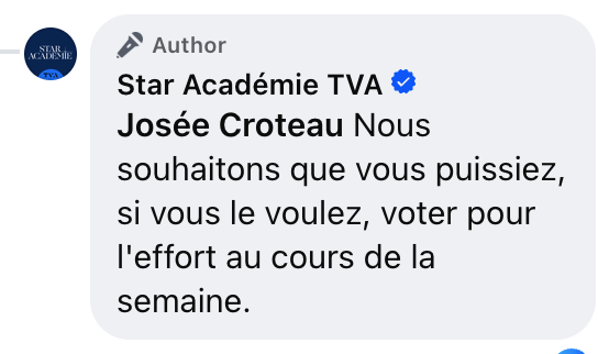 Un commentaire revient souvent après le lancement des votes de Star Académie ce mardi