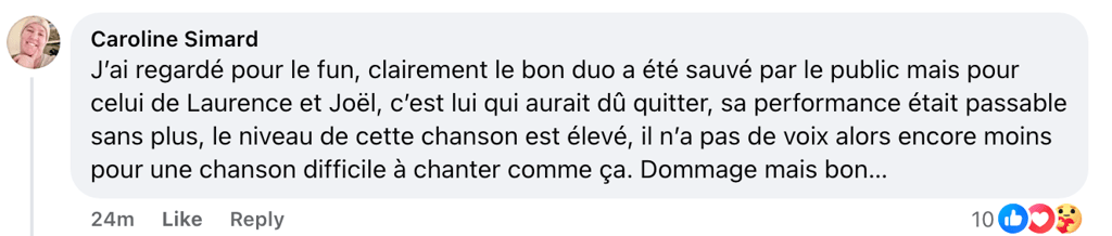 Les fans de Star Académie n'en reviennent pas de l'élimination de Laurence 