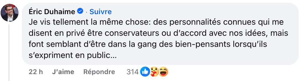 Éric Duhaime se reconnait dans ce que traverse Luc Poirier et sa femme