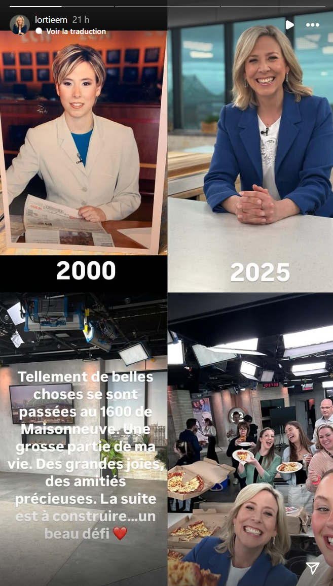  Ève-Marie Lortie dévoile une image de ses premiers pas à Salut Bonjour il y a 25 ans