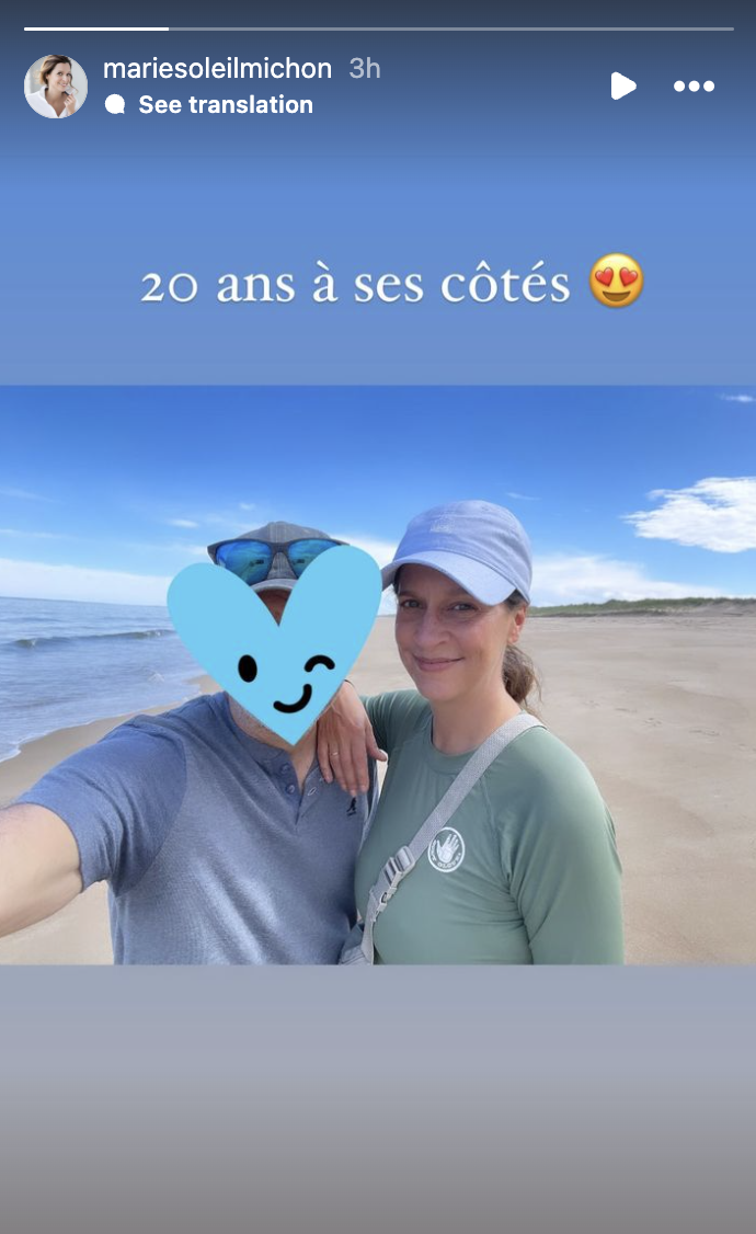 Marie-Soleil Michon publie une rare photo de couple pour souligner 20 ans d'amour