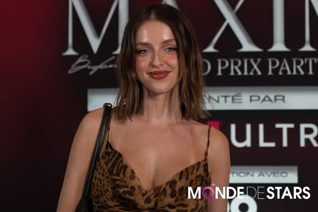 Alicia Moffet fait tourner les têtes avec sa superbe tenue en léopard au Maxim Grand Prix Party