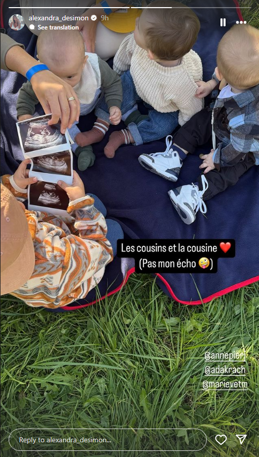 Mathieu Baron et Alexandra De Simon s'offrent une belle sortie aux pommes en famille