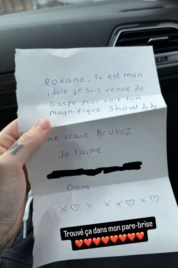 Roxane Bruneau a eu droit à un moment émouvant avant de monter sur scène