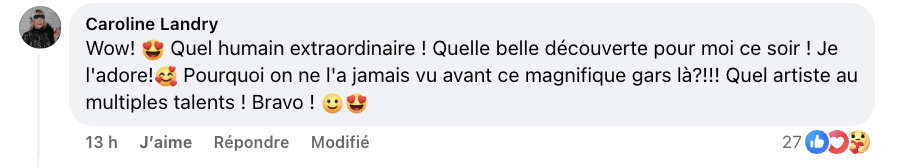 Robin-Joël Cool nous a offert l'entrevue la plus rafraîchissante de l'année à Tout le monde en parle