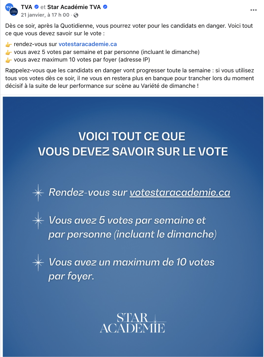 Les fans de Star Académie sont extrêmement mitigés au sujet d'un changement important sur la manière de voter