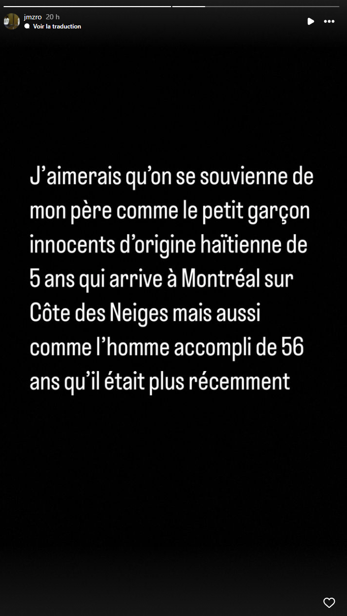 Le fils d'Herby Moreau s'ouvre sur le départ de son père