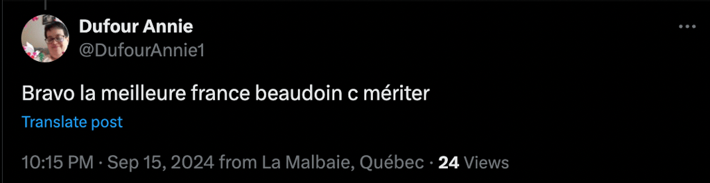 France Beaudoin livre le meilleur discours des Gémeaux avec un puissant coup de gueule 