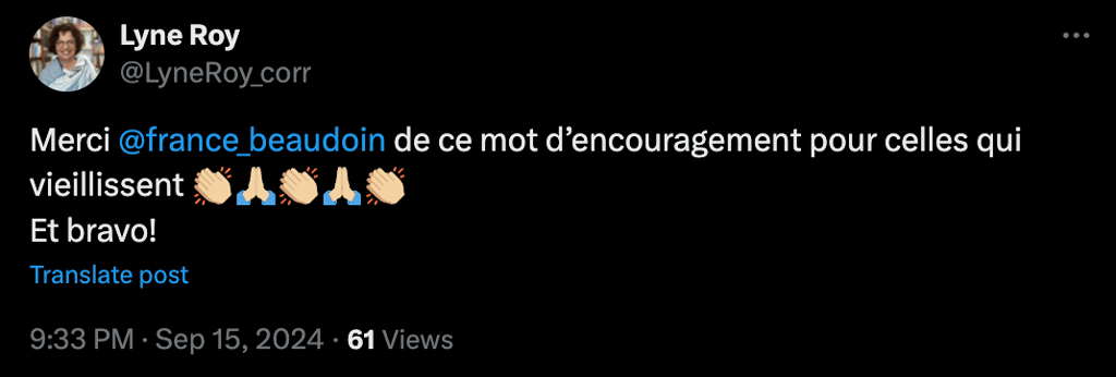 France Beaudoin livre le meilleur discours des Gémeaux avec un puissant coup de gueule 