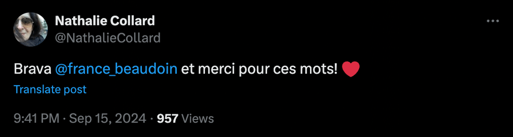 France Beaudoin livre le meilleur discours des Gémeaux avec un puissant coup de gueule 