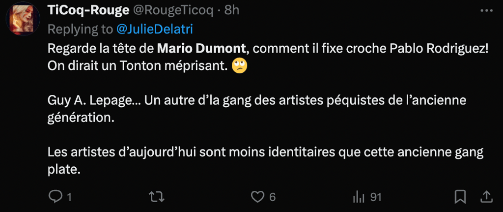 Les regards de Mario Dumont vers Pablo Rodriguez volent la vedette à Tout le monde en parle