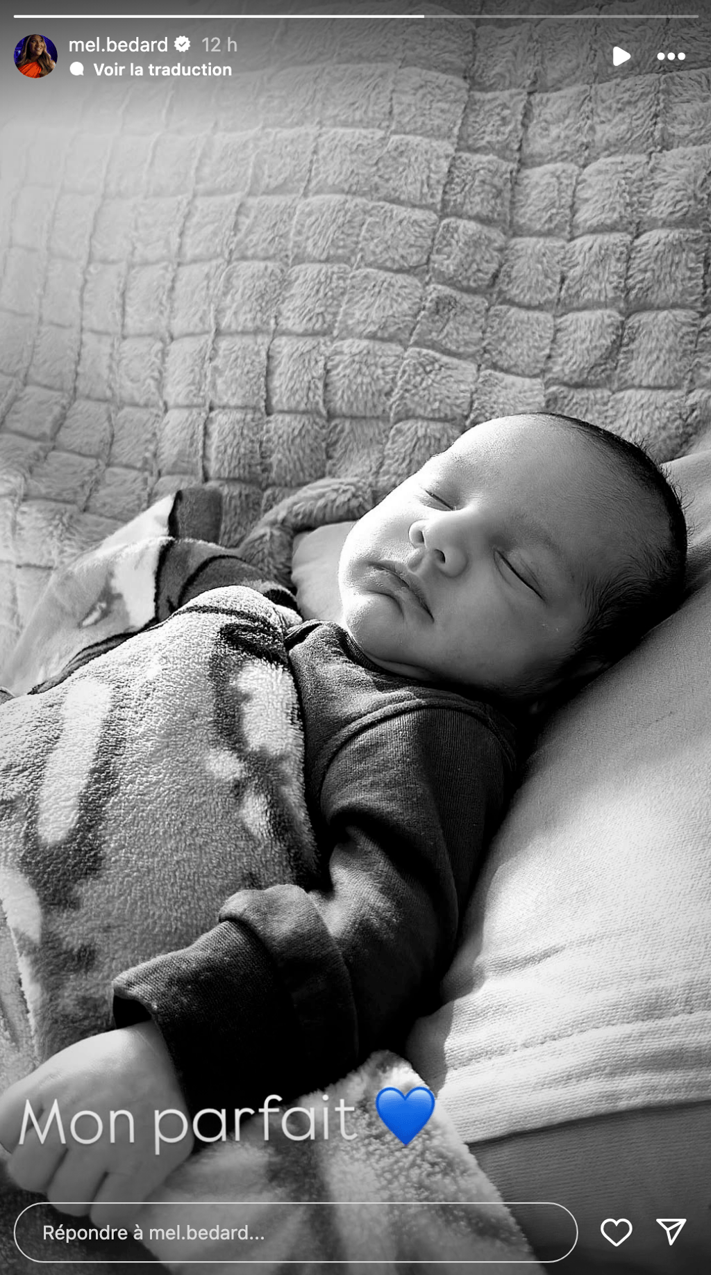 Mélissa Bédard publie la photo de son bébé la plus mignonne jusqu'à maintenant 