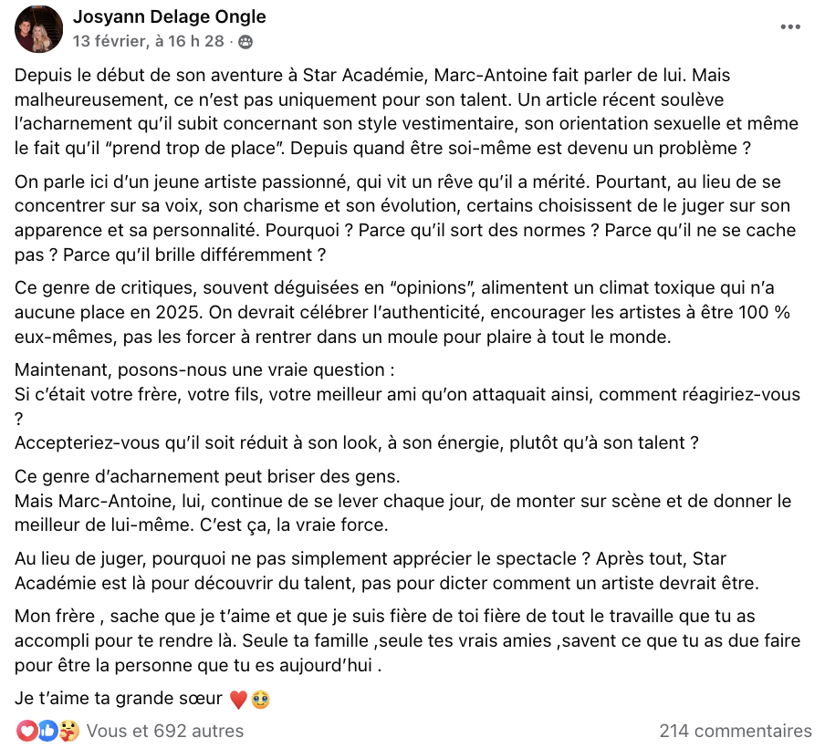 La production de Star Académie forcée de faire une mise au point après un important dérapage