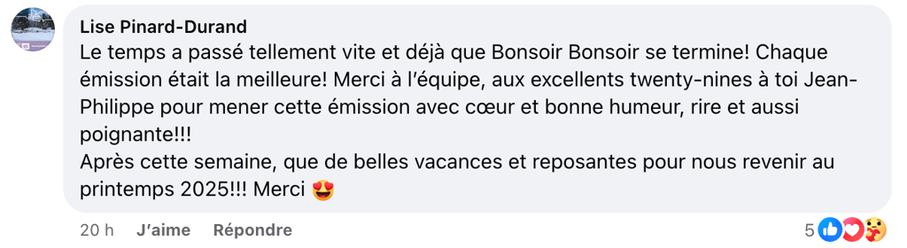 Jean-Philippe Wauthier annonce un épisode de Bonsoir Bonsoir avec des invités très spéciaux