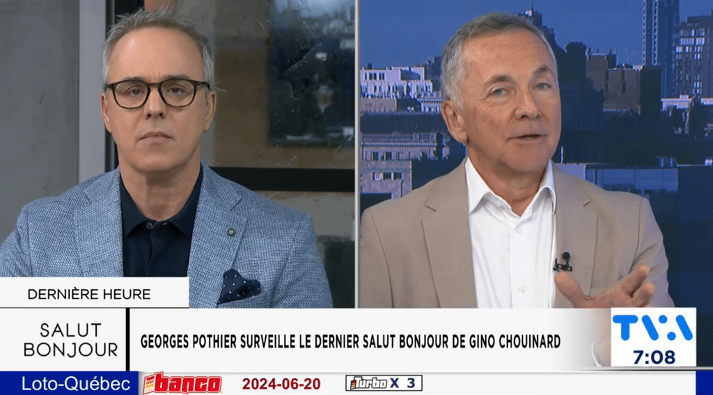 Georges Pothier fait toute une surprise à Gino Chouinard à Salut Bonjour