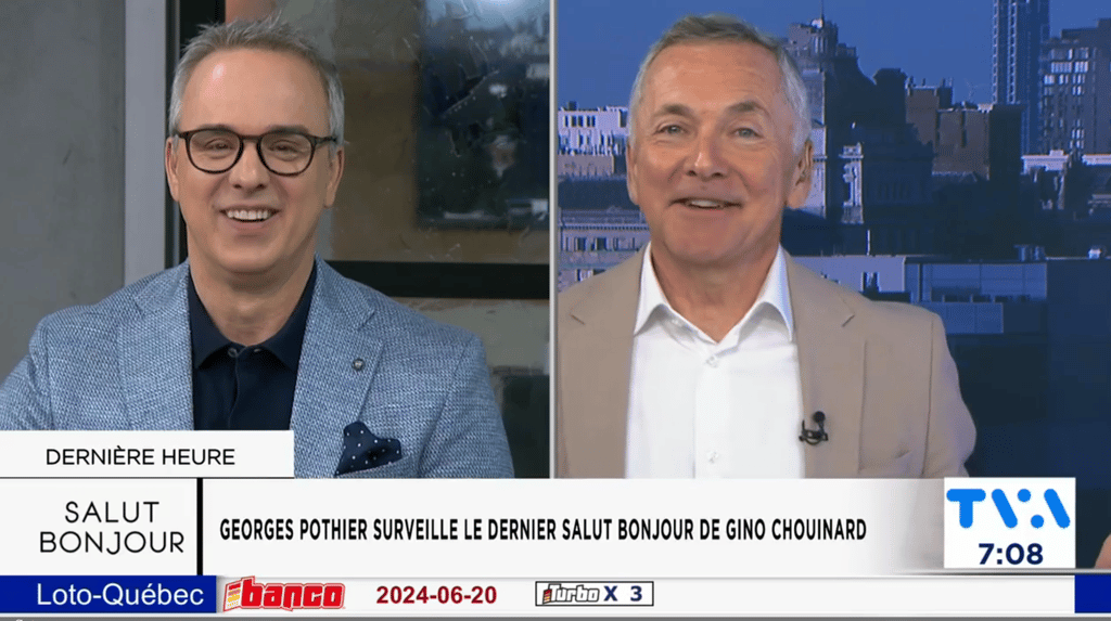 Georges Pothier fait toute une surprise à Gino Chouinard à Salut Bonjour