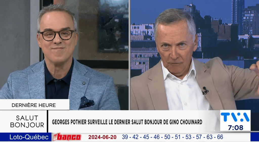 Georges Pothier fait toute une surprise à Gino Chouinard à Salut Bonjour