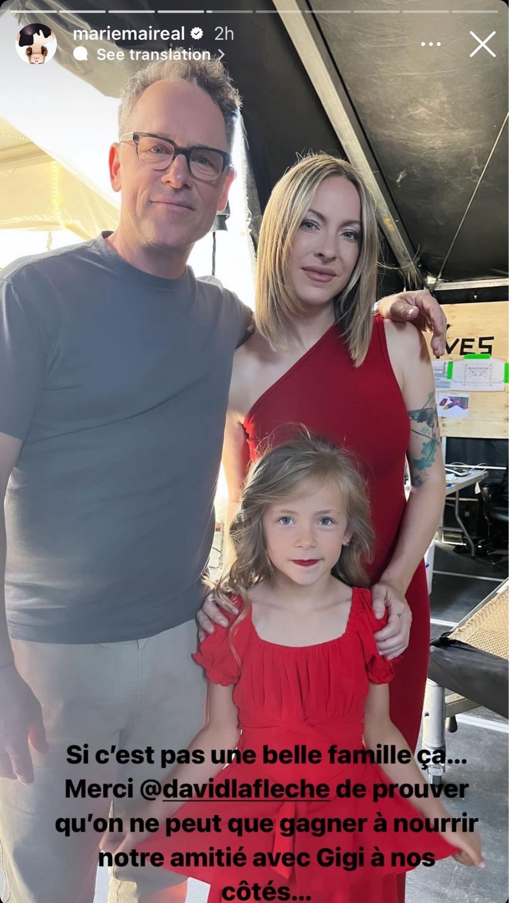 Marie-Mai partage une rare photo en famille avec David Lafleche et leur fille Gisèle