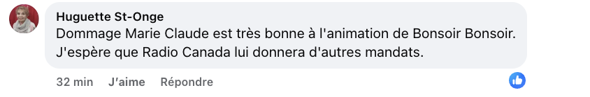 Les fans de Bonsoir Bonsoir envoient un message clair à Marie-Claude Barrette après l'annonce de son départ