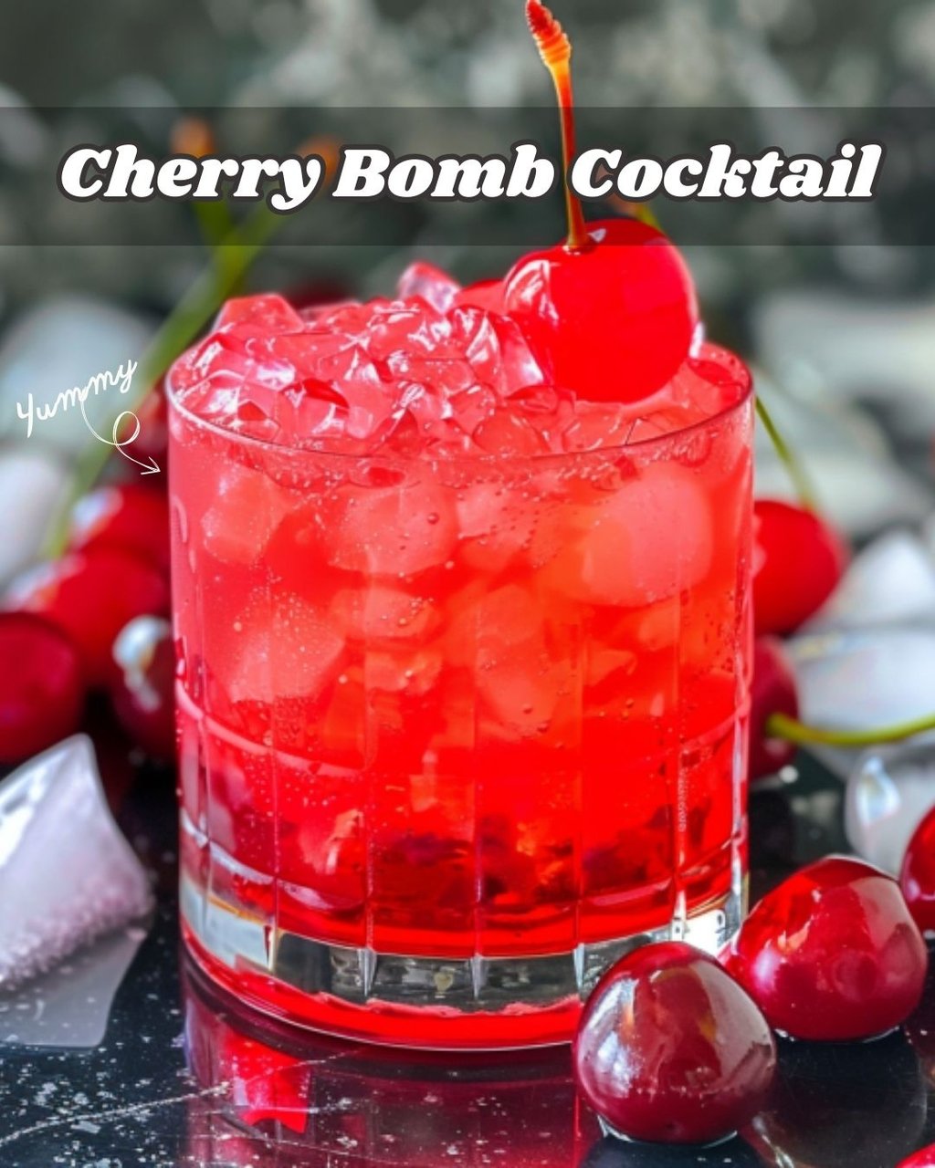 Vibrant cocktail Cherry Bomb