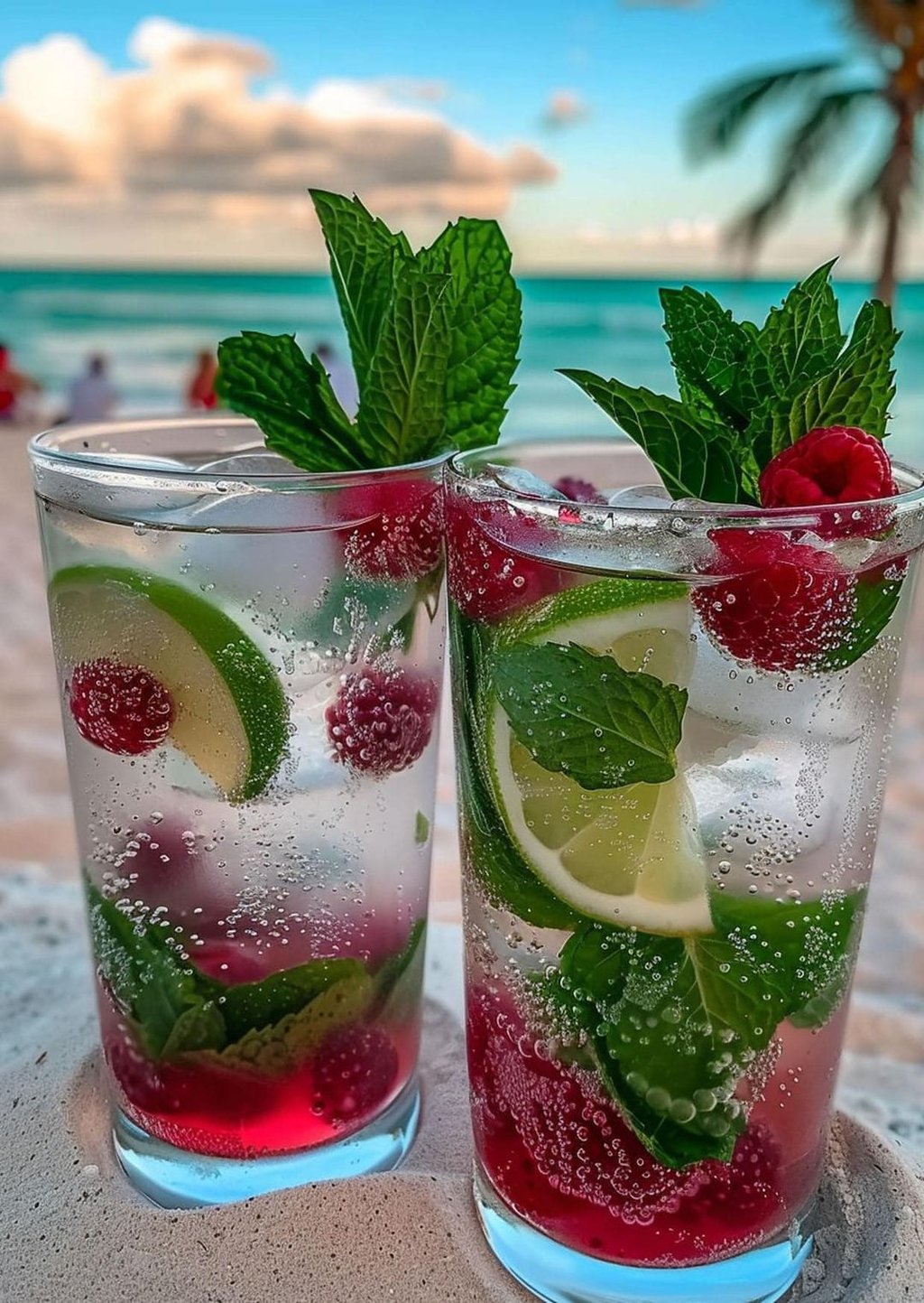 Délicieux Mojito framboise coco