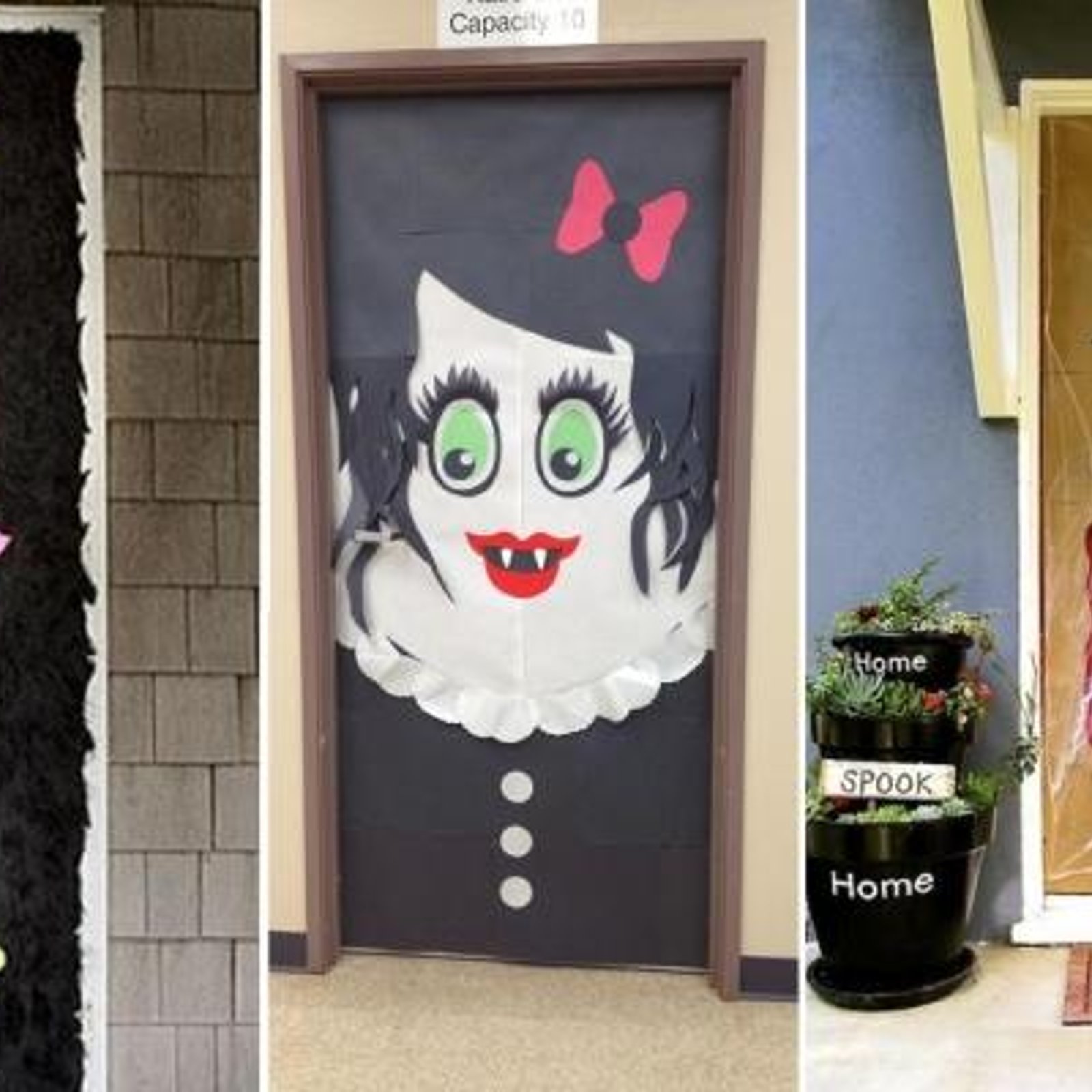 35 Super belles idées pour décorer les portes de la maison, ou de la classe à l'Halloween! 