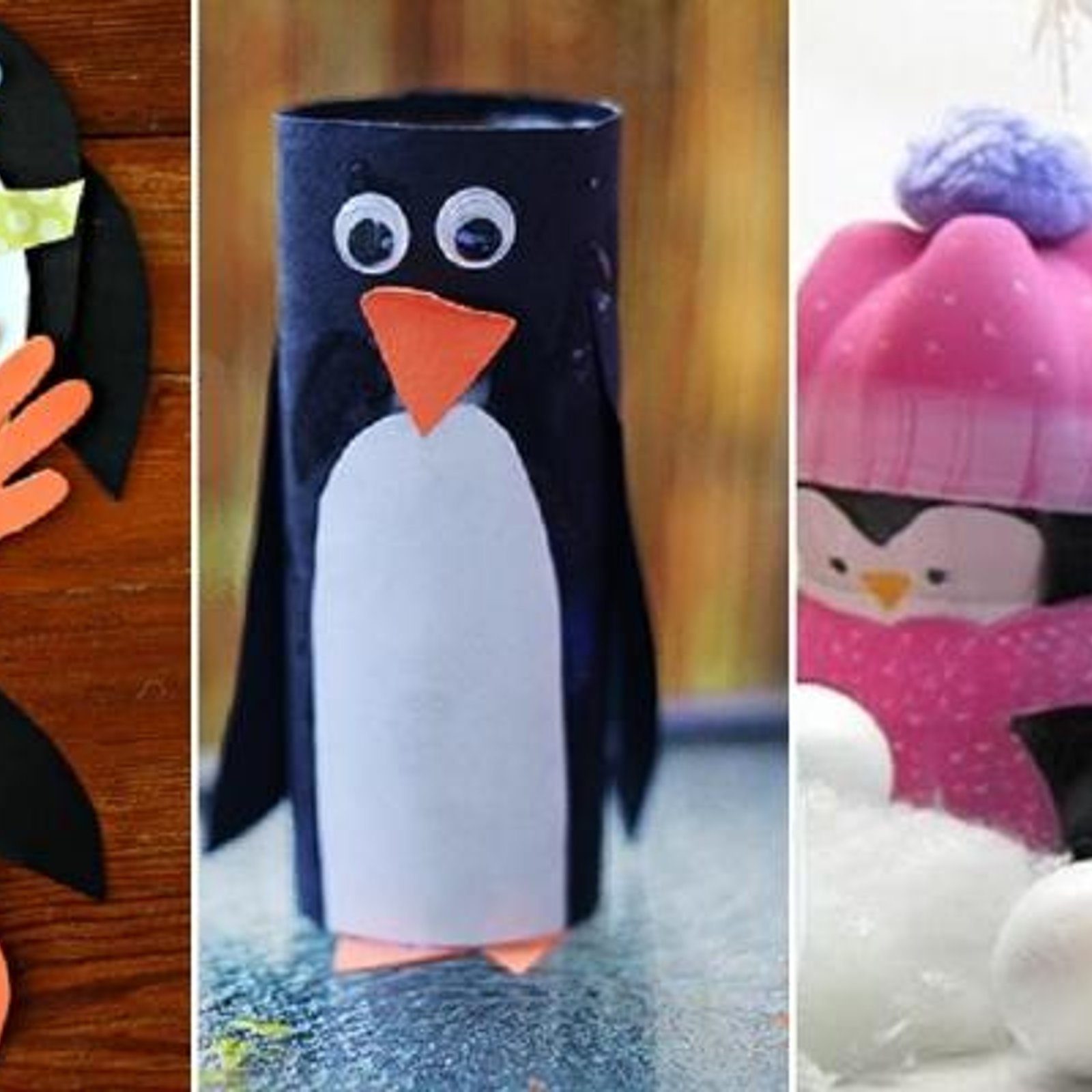 15 Modèles de pingouins à bricoler avec les enfants! 