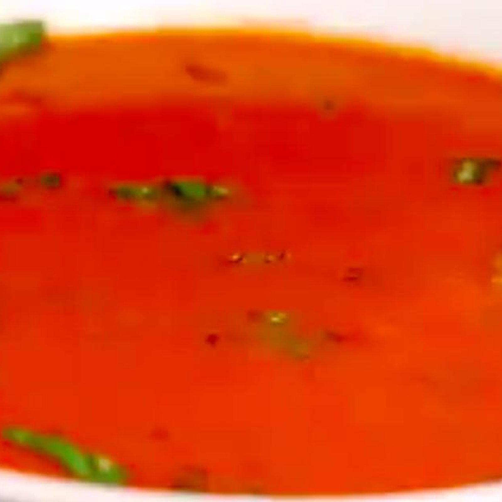 Soupe crémeuse tomates et basilic