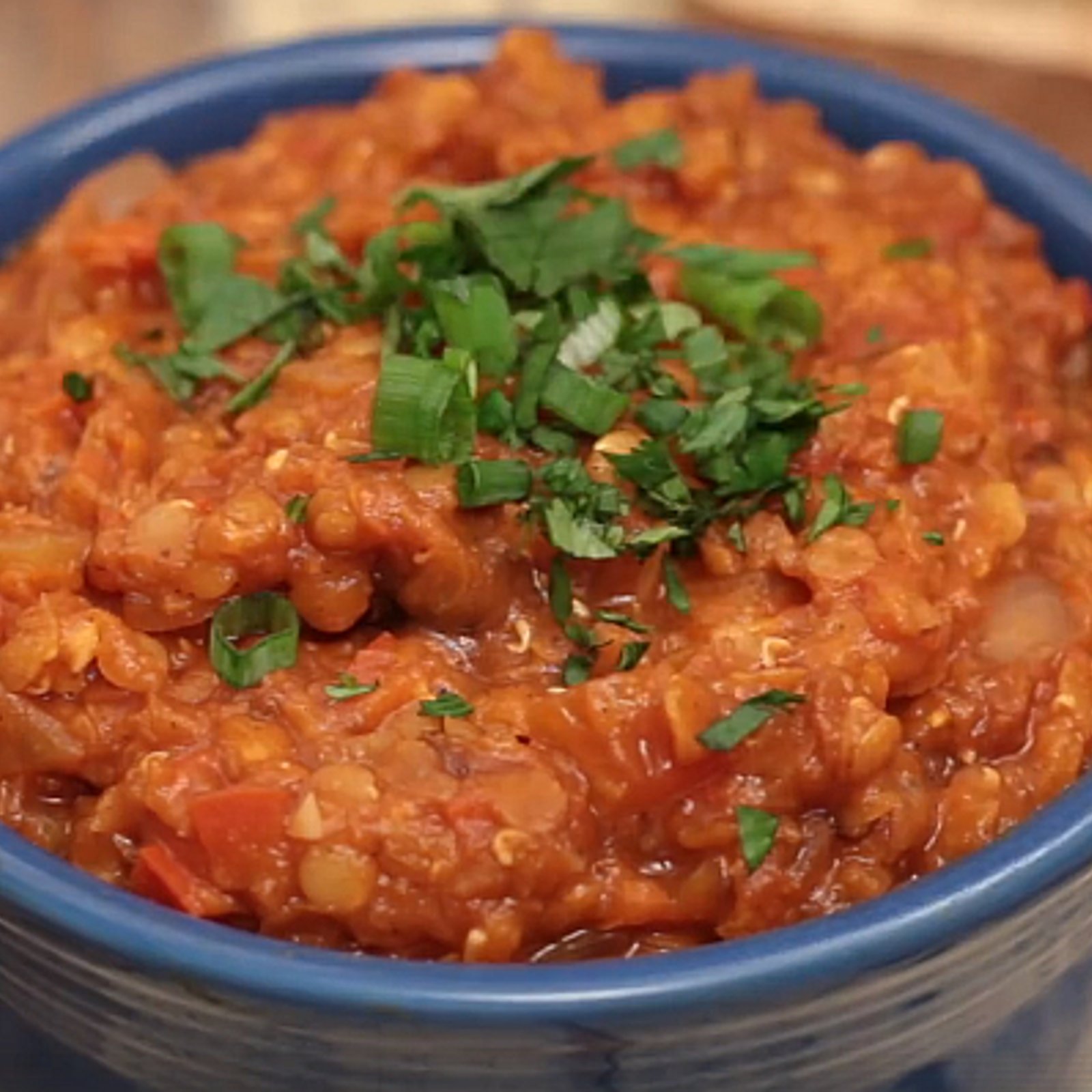 Chili végétarien aux lentilles rouges à la mijoteuse