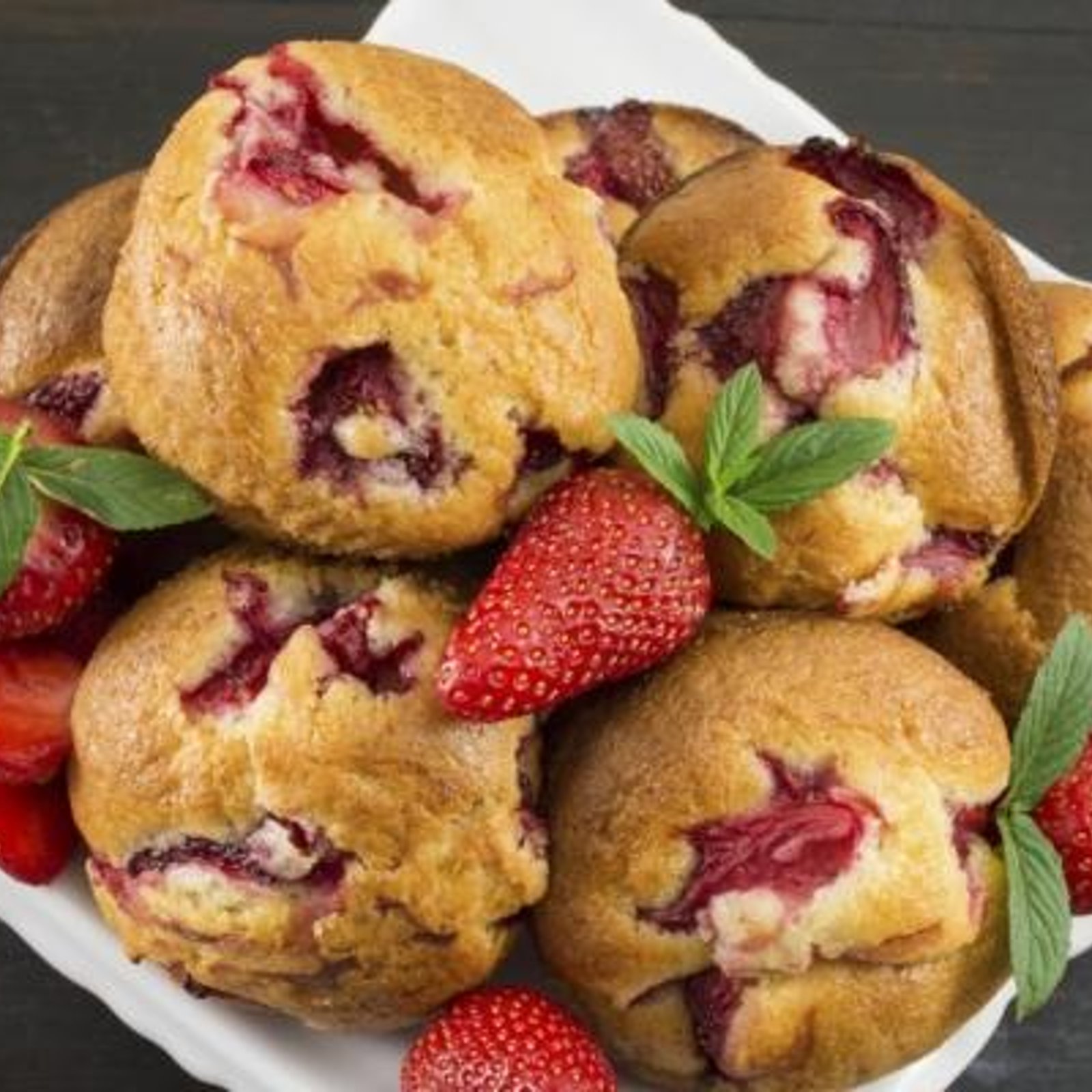 Muffins fraises-bananes