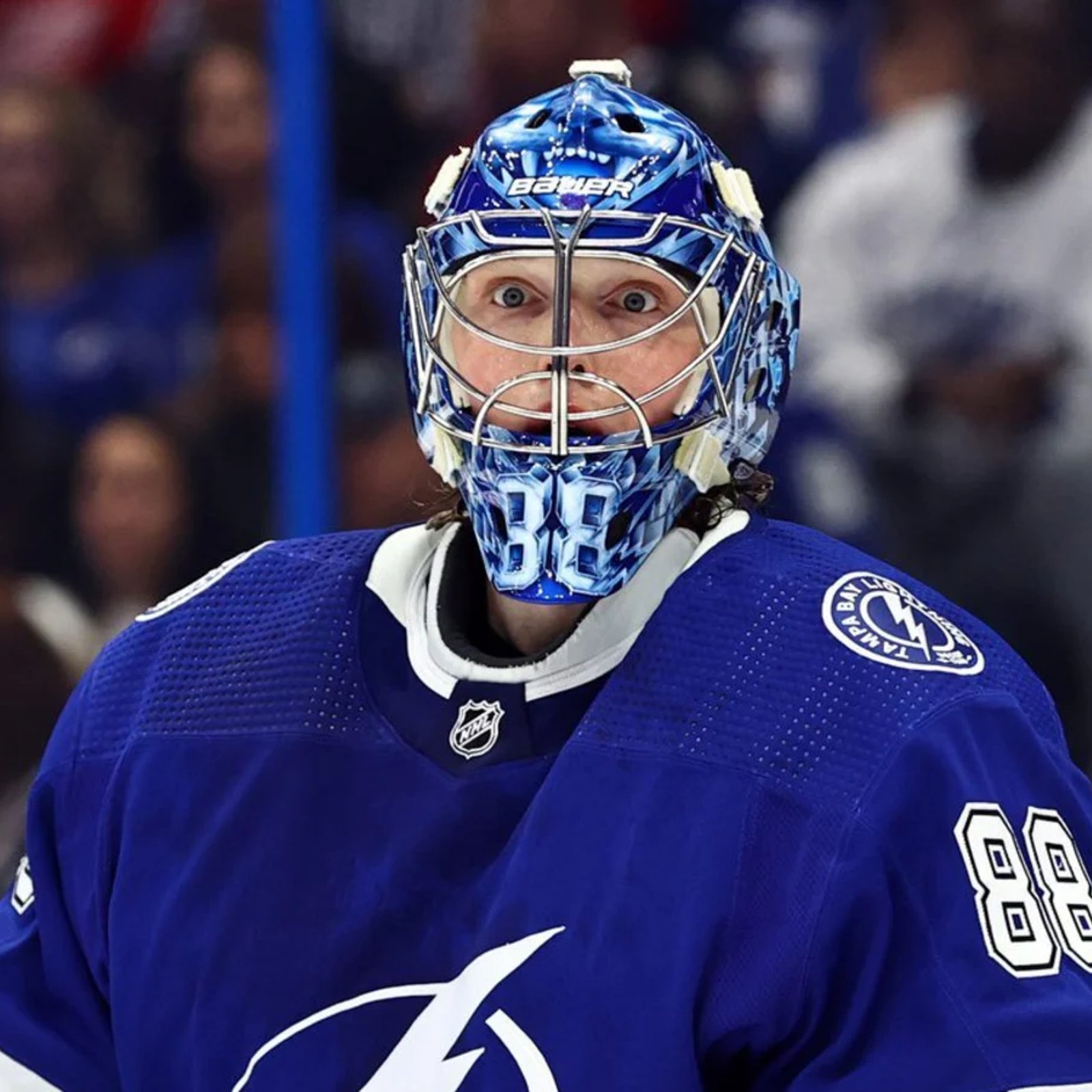 Andrei Vasilevskiy dévoile son nouveau masque complètement fou