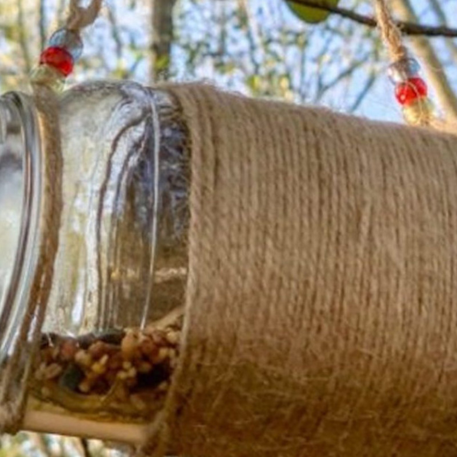 Comment fabriquer une jolie mangeoire avec un simple pot Mason