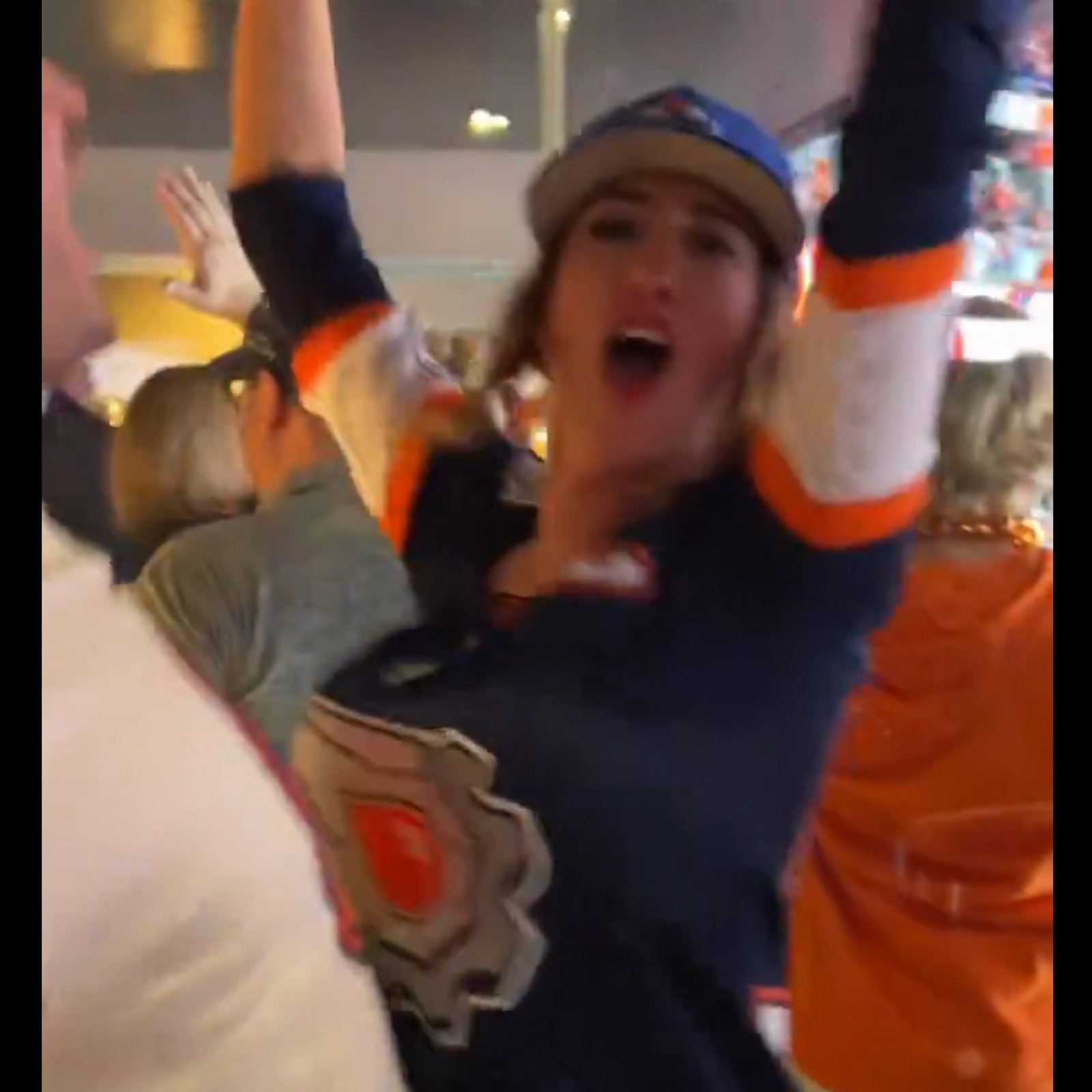 Oilers’ flashing fan Kait trends in another viral video in Game 6 win!