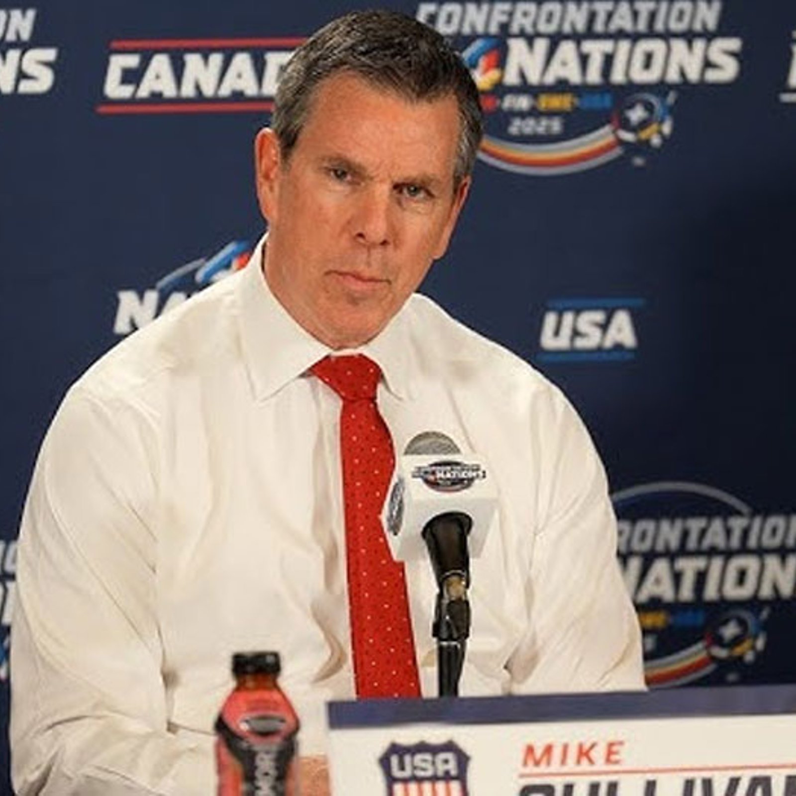 USA Coach Mike Sullivan confirms his lineup for this evening's game