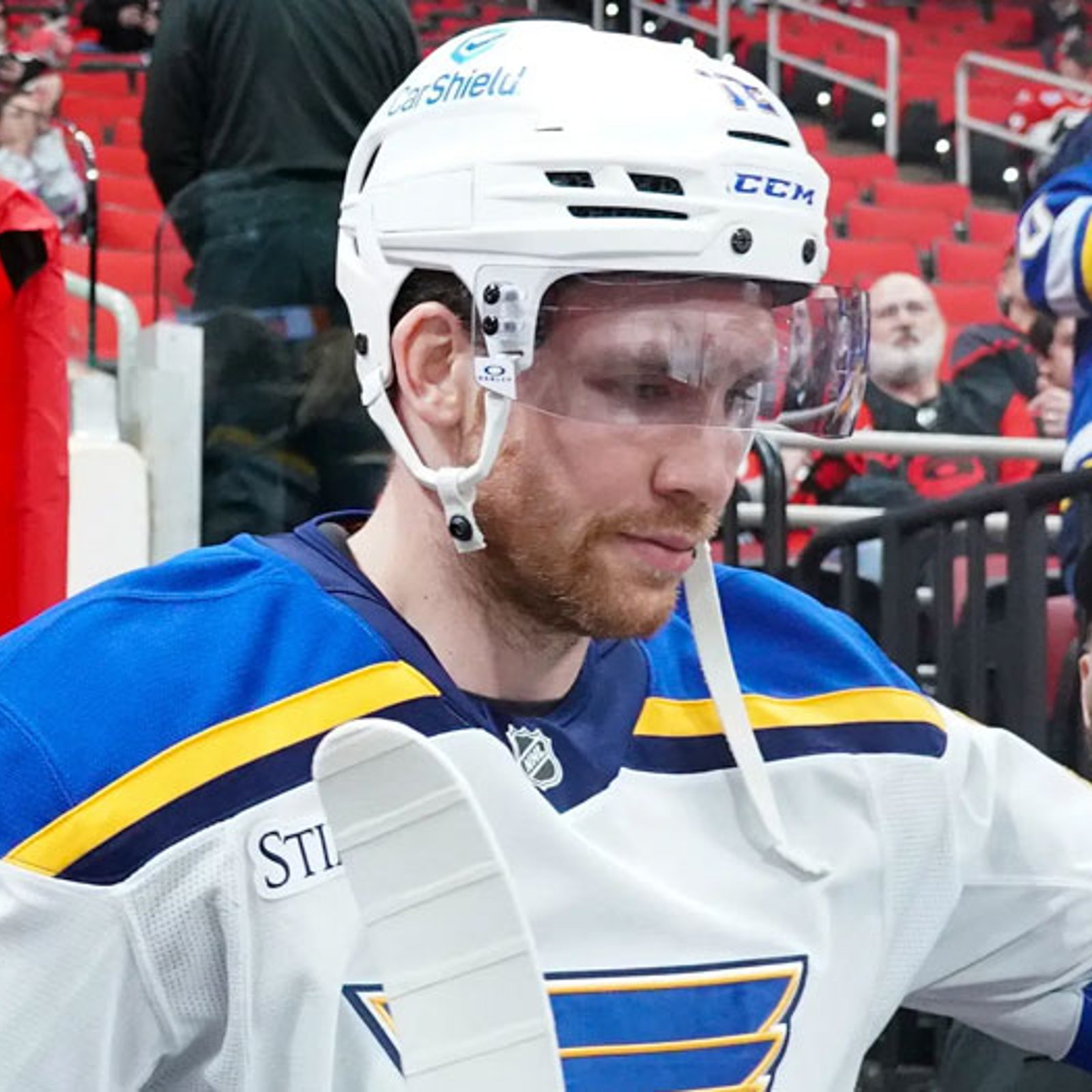 Radek Faksa out of Blues lineup after nearly having his penis sliced off