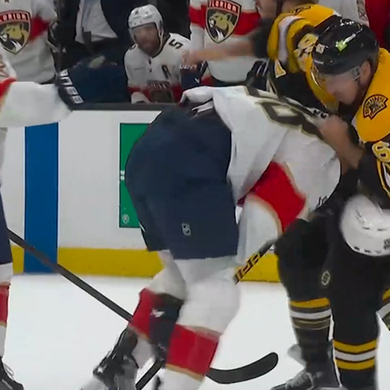 Brad Marchand snaps after hit on Pastrnak goes uncalled.