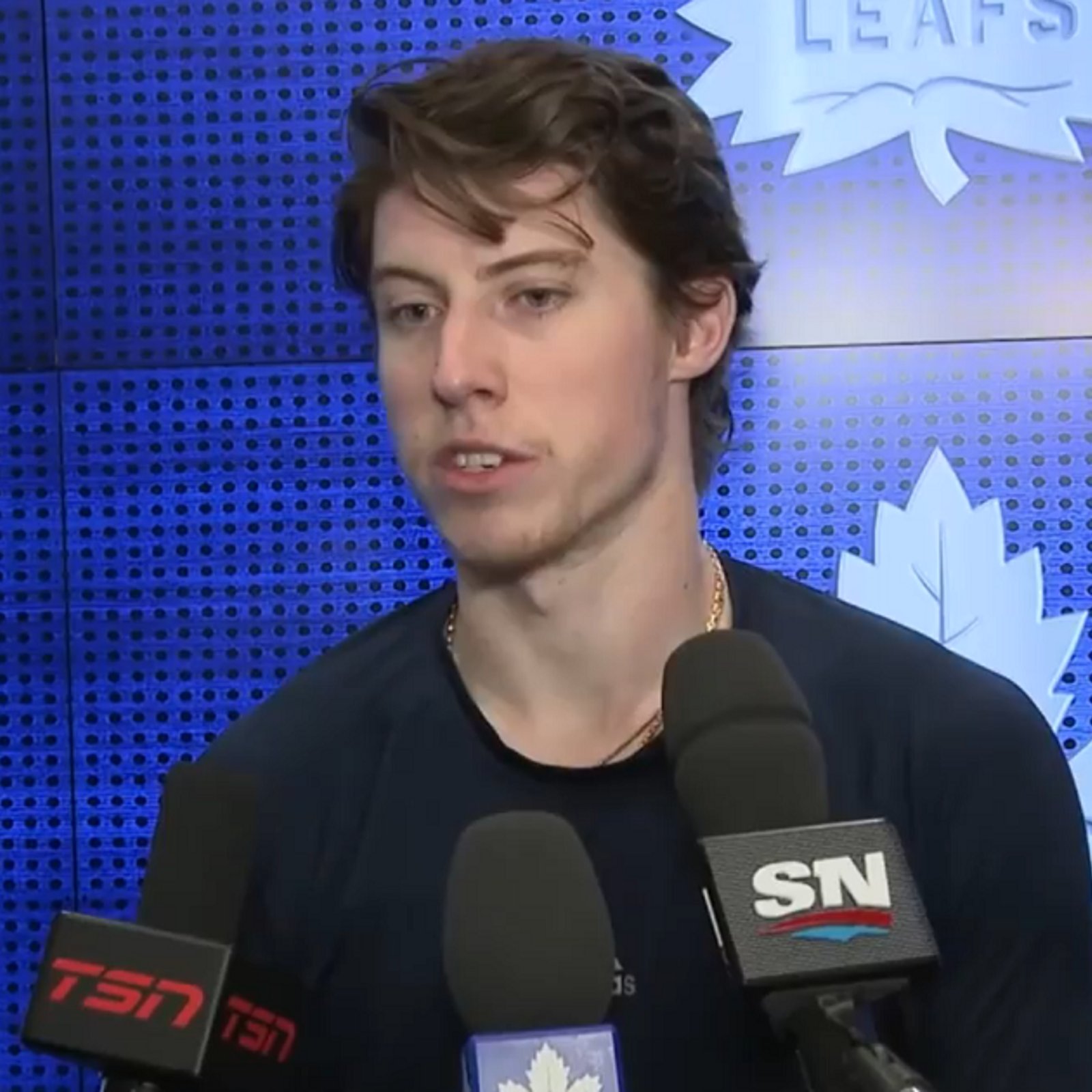 Marner, Knies and Berube address Matthews' current scoring slump.