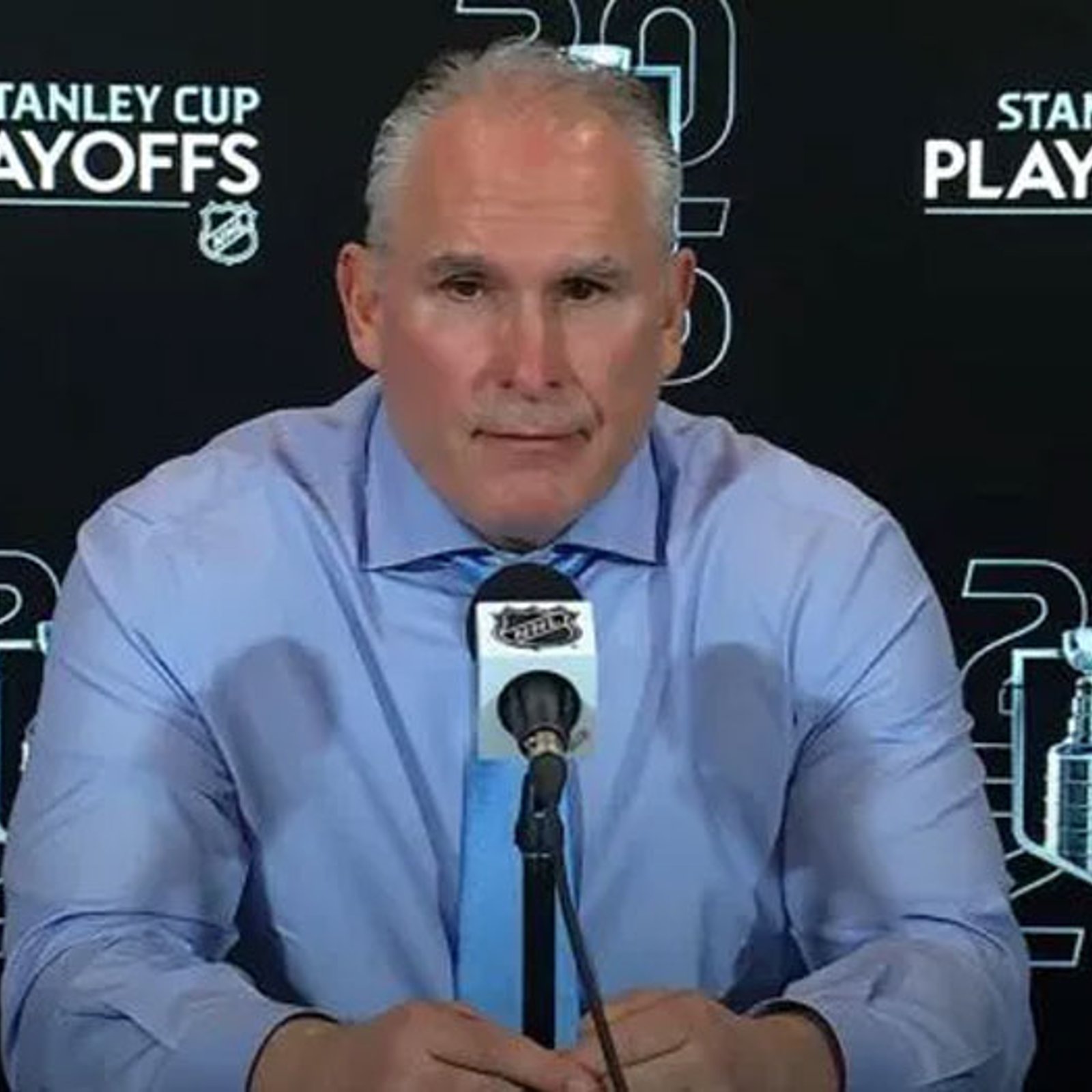 Coach Craig Berube with an update on Anthony Stolarz for Game 2