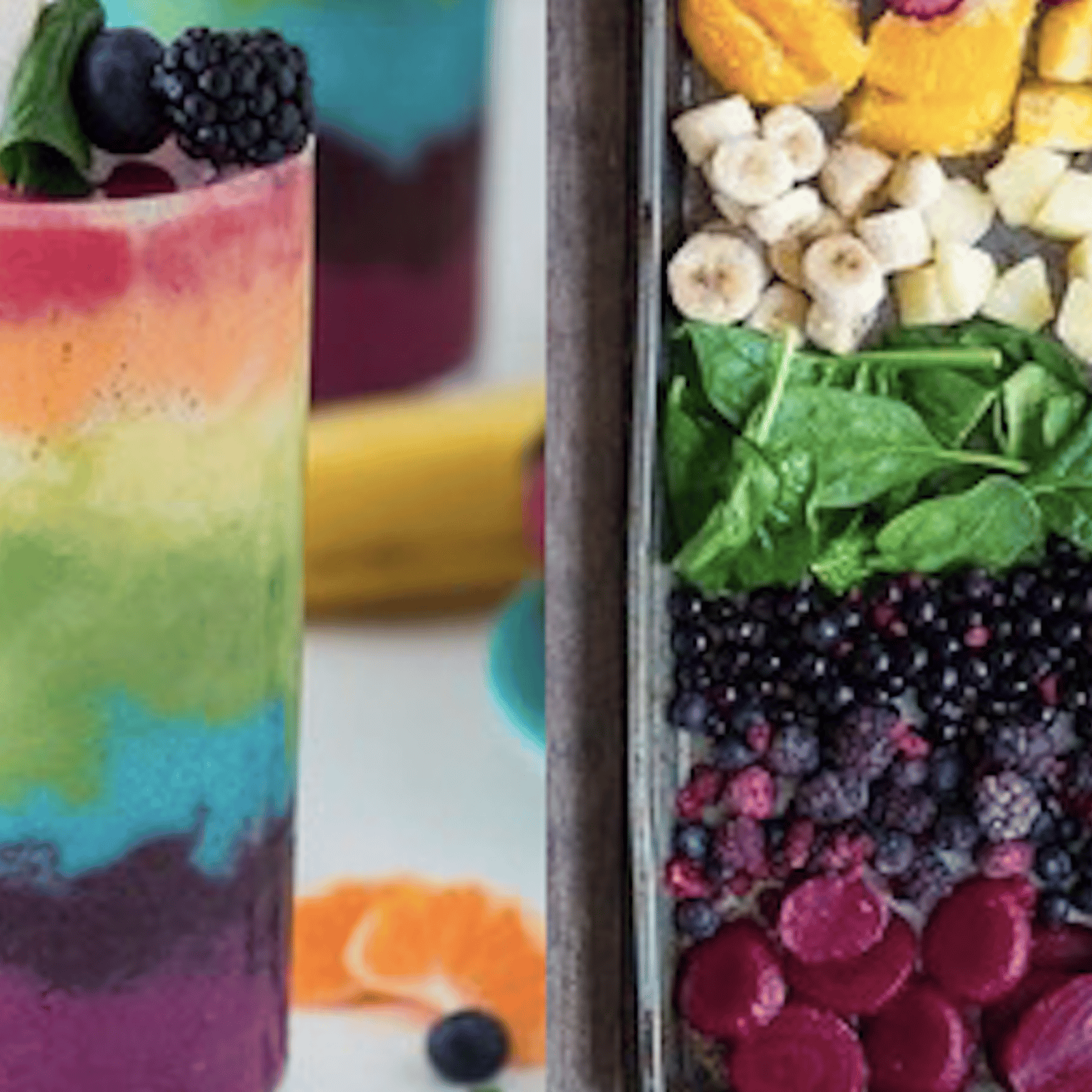 Le smoothie arc-en-ciel: pour les occasions spéciales!