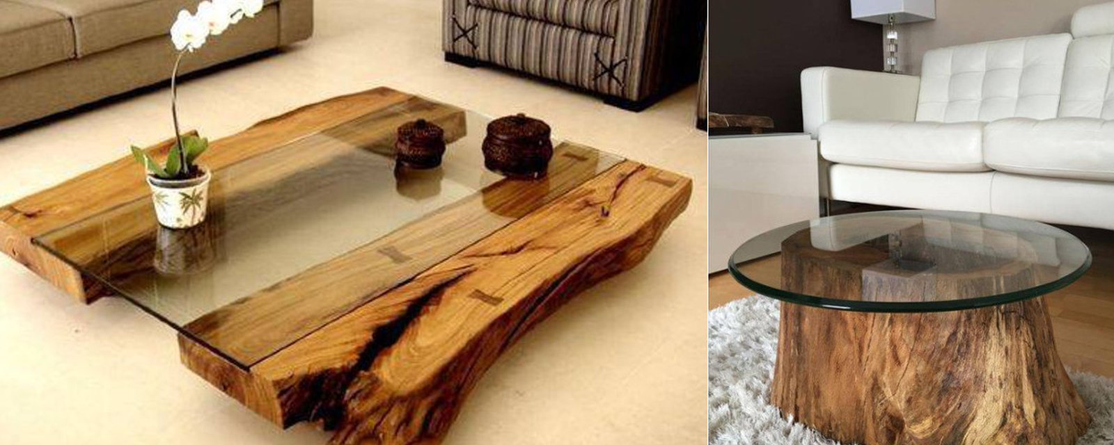 14 modèles de table basse en bois brut qui vous inspireront