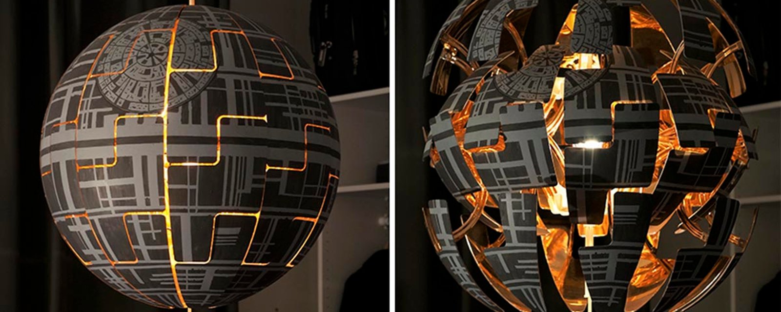 Pour les fans de Star Wars, transformez une lampe Ikea en Étoile de la mort
