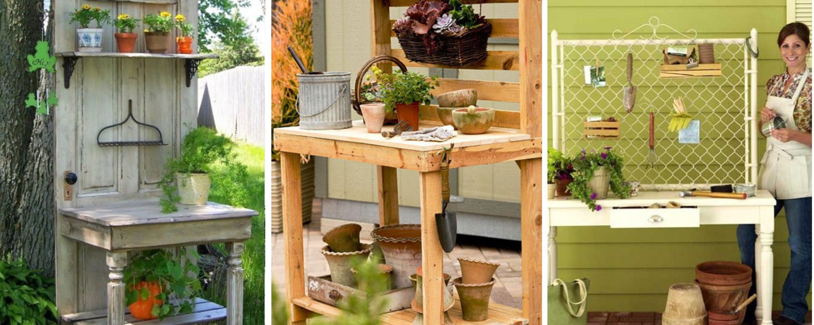 15 magnifiques idées pour fabriquer un atelier de jardinage avec des matériaux récupérés! 