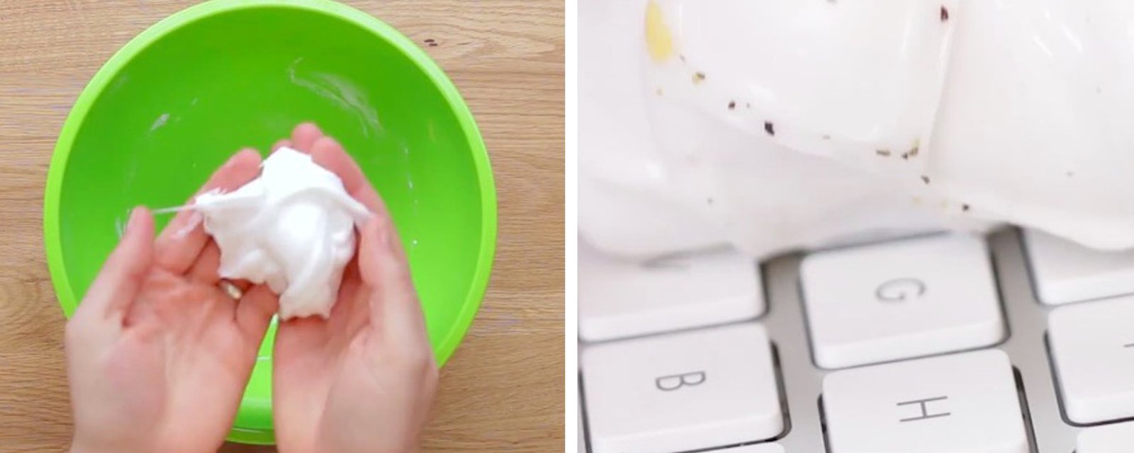 Une recette à 3 ingrédients pour faire de la Slime nettoyante! Lavez facilement des surfaces plus difficiles à nettoyer! 