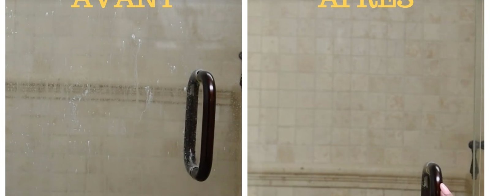 Sa technique de nettoyage à sec de la porte de la douche est aussi impressionnante qu’efficace!