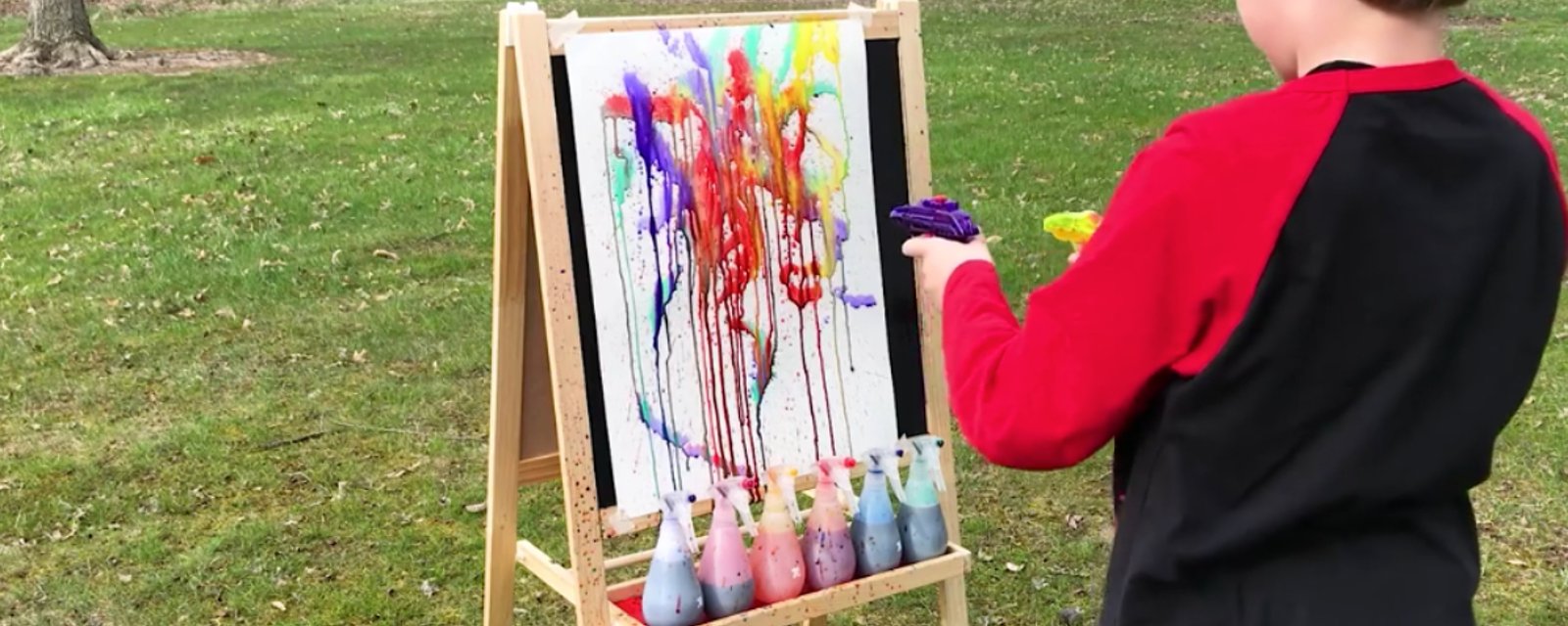 Vous cherchez des idées pour occuper les enfants? Voici une activité de peinture originale qu’ils vont adorer