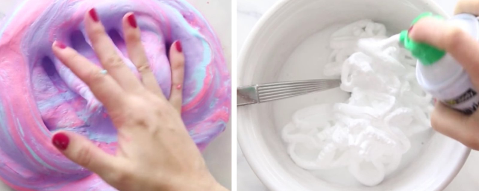 Recette de Slime aux couleurs de licorne